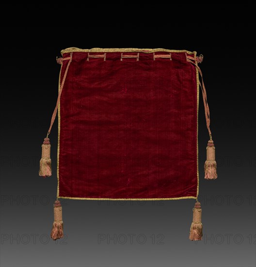 Cover for Lord Chancellor's Burse (Purse), 1700s. England, 18th century. Velvet; silk; overall: 73.5 x 60 x 4 cm (28 15/16 x 23 5/8 x 1 9/16 in.)