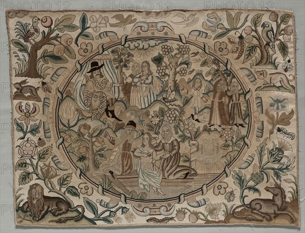 Embroidery au Petit Point, 1625 - 1649. England, 17th century, Charles I Period (1625-1649). Petit-point embroidery; overall: 53.7 x 40.7 cm (21 1/8 x 16 in.)