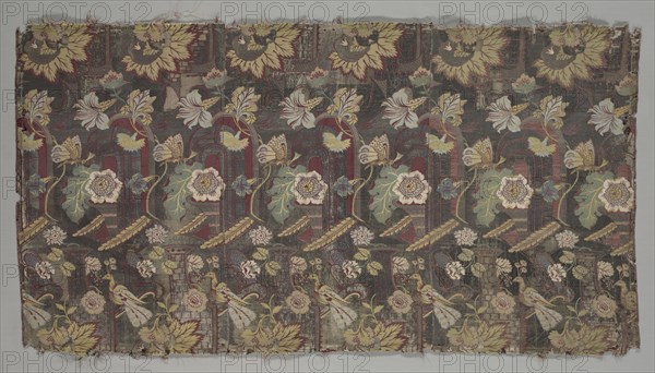 Length of Brocade, late 1600s. Italy, late 17th century. Plain compound twill, brocaded; overall: 87.1 x 162.2 cm (34 5/16 x 63 7/8 in.).