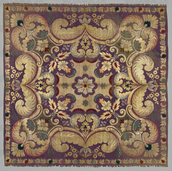 Square, 18th-19th century. Russia, 18th-19th century. Brocade; silk, gold and silver threads; average: 108 x 108 cm (42 1/2 x 42 1/2 in.).