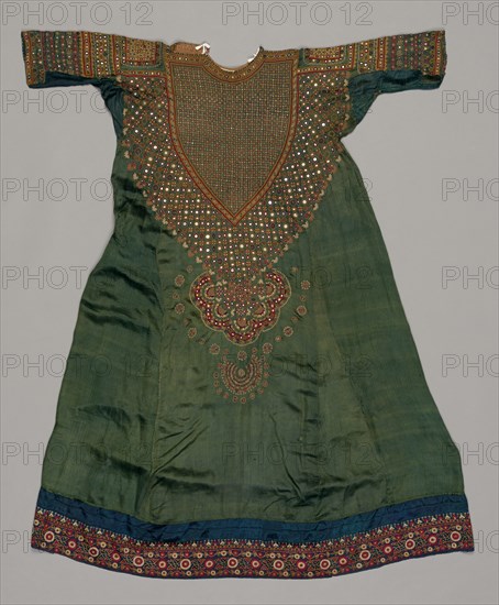 Woman's Garment, 1800s. India, Cutch, 19th century. Embroidery, silk; overall: 129 x 103 cm (50 13/16 x 40 9/16 in.).