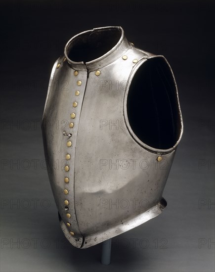 "Waistcoat" Cuirass (Combined Breast and Backplates), c. 1580. North Italy, 16th century. Steel; brass rivets simulating buttons; overall: 47.6 x 29.6 x 25.7 cm (18 3/4 x 11 5/8 x 10 1/8 in.).