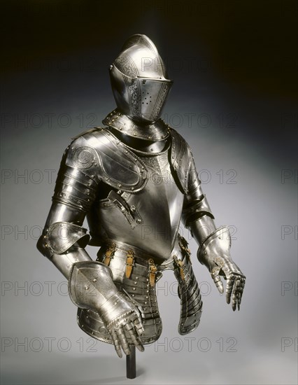 Half-Suit of Armor for the Field, c. 1575. North Italy, Brescia (?), 16th century. Steel with etched decorative bands and roundels