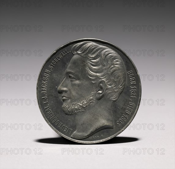 Medal: Lieutenant General T. J. Jackson (obverse). Armand Auguste Caqué (French, 1793-1881). Bronze; diameter: 5.1 cm (2 in.).