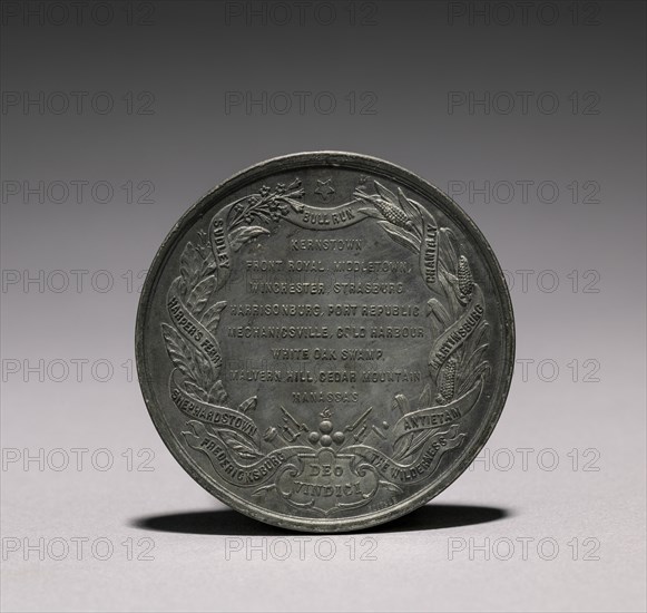 Medal: Lieutenant General T. J. Jackson (reverse). Armand Auguste Caqué (French, 1793-1881). Bronze; diameter: 5.1 cm (2 in.).