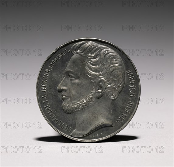 Medal: Lieutenant General T. J. Jackson. Armand Auguste Caqué (French, 1793-1881). Bronze; diameter: 5.1 cm (2 in.).