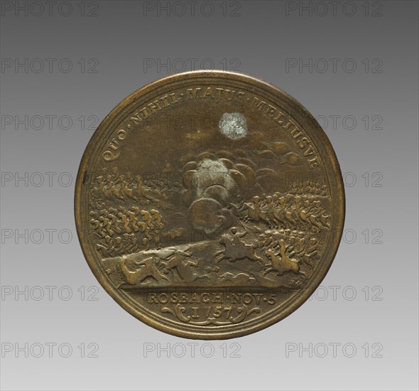 Portrait of Frederick the Great, King of Prussia (reverse), 1757. Germany, 18th century. Bronze; diameter: 4.8 cm (1 7/8 in.).
