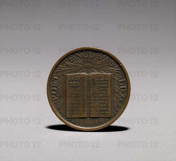 Medal: Commemorating 3c Jubilé de la Reformation Genève 23 Aôut 1835 (obverse), 1835. France ? or Switzerland ?, 19th century. Bronze; diameter: 3.4 cm (1 5/16 in.).