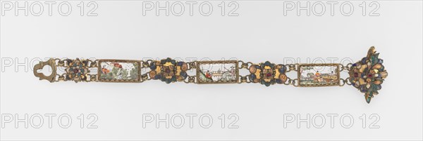 Belt, early 1700s. Netherlands, early 18th century. Enamel on copper with gilt metal mounts and cloisonné medallions; overall: 55.9 cm (22 in.).