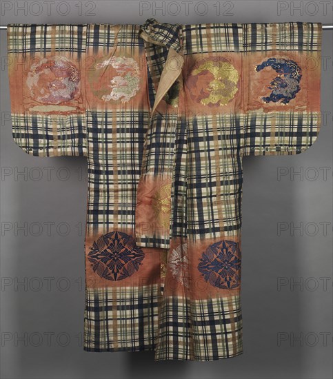 Noh Robe (Karaori), 1800-1850. Japan, 19th century, Tokugawa Period (1600-1850). Silk, twill weave with supplementary weft, brocaded; metal thread; overall: 142.3 x 139.7 cm (56 x 55 in.).