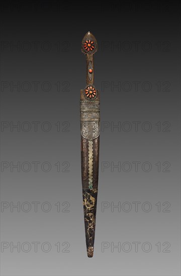 Dagger, 1700s - 1800s. Transcaucasian, Georgian. overall: 52.1 cm (20 1/2 in.); blade: 35.9 cm (14 1/8 in.)