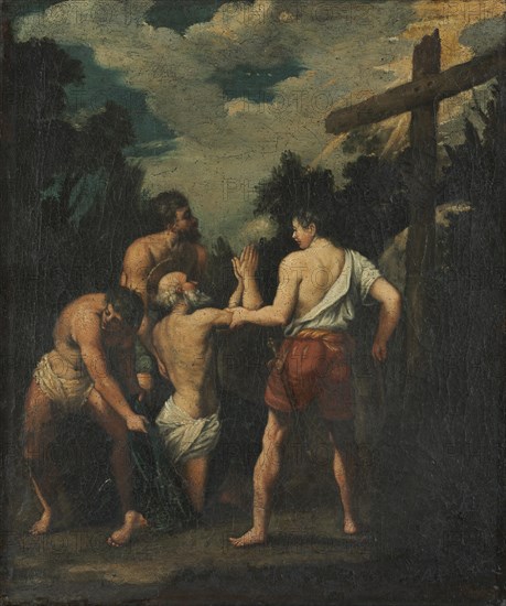 Martyrdom of Saint Andrew, 1600s. Copy after Guido Reni (Italian, 1575-1642). Oil on canvas; framed: 55.3 x 47 x 7.7 cm (21 3/4 x 18 1/2 x 3 1/16 in.); unframed: 40.7 x 34.6 cm (16 x 13 5/8 in.).