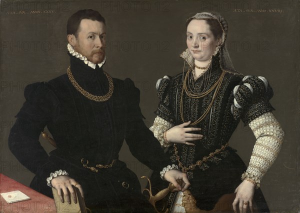 Portrait of a Couple, c. 1580-1588. Northern Italy, late 16th century. Oil on canvas; framed: 132 x 173 x 10.5 cm (51 15/16 x 68 1/8 x 4 1/8 in.); unframed: 99.8 x 140.5 cm (39 5/16 x 55 5/16 in.).