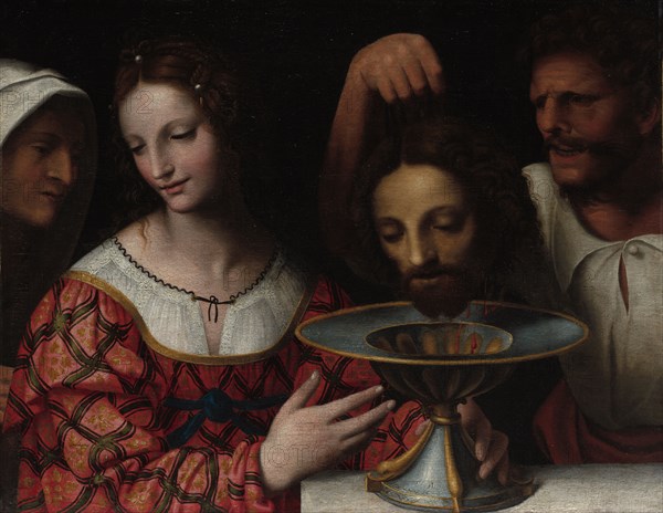 Salome with the Head of Saint John the Baptist, 1500s or later. Follower of Bernardino Luini (Italian, c. 1480-c. 1532). Oil on canvas; framed: 72.1 x 87 x 5.7 cm (28 3/8 x 34 1/4 x 2 1/4 in.); unframed: 46.6 x 59.7 cm (18 3/8 x 23 1/2 in.).