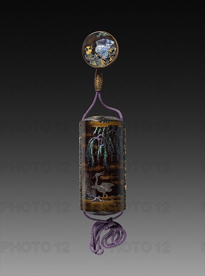 Inro, c. 18th century. Japan, Edo Period (1615-1868). Somada lacquer; overall: 9.9 x 4.8 cm (3 7/8 x 1 7/8 in.).