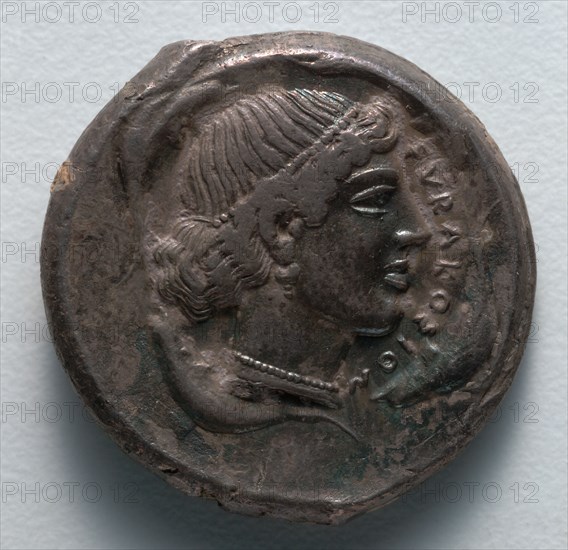 Tetradrachm: Head of a Nymph (obverse), 478-467 BC. Greece, 5th century BC. Silver; diameter: 2.6 cm (1 in.).