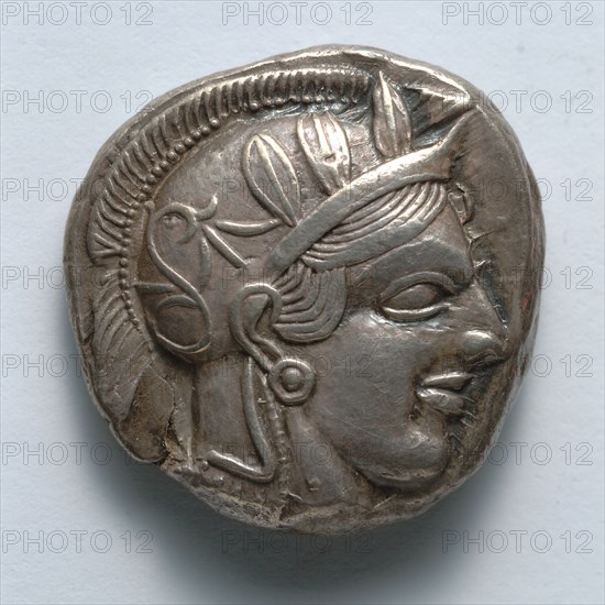 Stater, 514-407 BC. Greece, Athens, late 6th-early 4th century BC. Silver; diameter: 2.3 cm (7/8 in.).