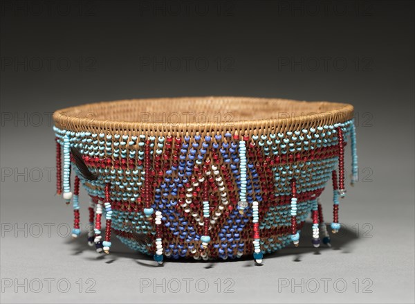 Conical Beaded Basket, c 1875- 1925. California, Wappo, Pomo, Alexander Valley, Late 19th- Early 20th century. overall: 5 x 11 cm (1 15/16 x 4 5/16 in.).