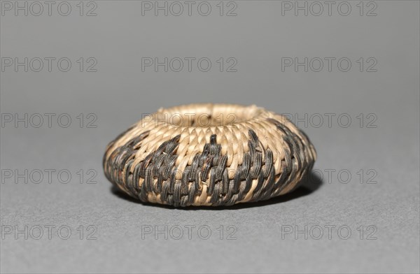 Miniature Round Basket, late 1800s-early 1900s. California, Pomo, late 19th-early 20th century. Plant materials; diameter: 0.6 cm (1/4 in.).