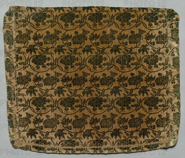 fragment, 1700s. China, 18th century. Velvet; overall: 51 x 65 cm (20 1/16 x 25 9/16 in.).