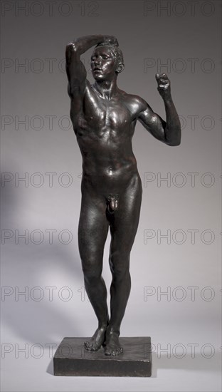 The Age of Bronze, 1875-1876. Auguste Rodin (French, 1840-1917). Bronze; with base: 182.2 x 66.4 x 47 cm (71 3/4 x 26 1/8 x 18 1/2 in.).