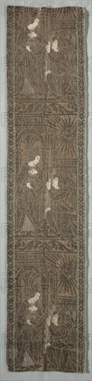 Orphrey Band, 1450-1499. Italy, Florence, second half of 15th century. Lampas weave, silk and gold thread; overall: 74.3 x 16.5 cm (29 1/4 x 6 1/2 in.)