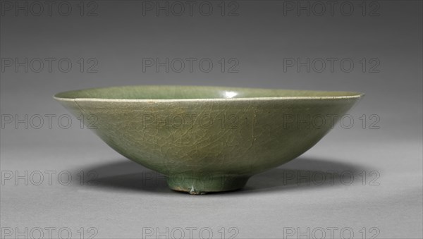 Bowl with Floral Scroll Design in Relief, 1200s. Korea, Goryeo period (918-1392). Pottery; diameter of mouth: 17.1 cm (6 3/4 in.); overall: 5.4 cm (2 1/8 in.).