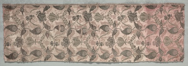 Brocade Textile, 1600s. Italy, Venice ?, 17th century. Brocade; silk and metal; overall: 63.5 x 20.9 cm (25 x 8 1/4 in.).