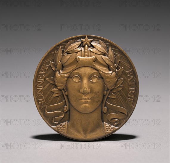 Medal (obverse), 1914-1916. Auguste Dujardin (French, 1847-1918). Bronze; overall: 5.1 x 5.1 cm (2 x 2 in.).