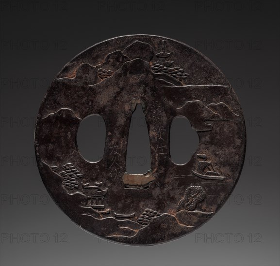 Sword Guard, mid 18th century. Japan, Edo Period (1615-1868). Iron; diameter: 7.4 cm (2 15/16 in.).