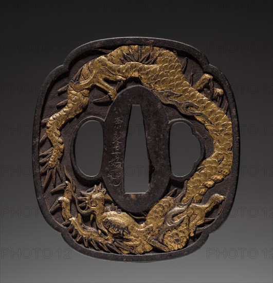 Sword Guard, mid 19th century. Japan, Edo Period (1615-1868). Iron; overall: 7 x 7.7 cm (2 3/4 x 3 1/16 in.).