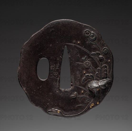 Sword Guard, mid 18th century. Japan, Umetada School, Edo period (1615-1868). Iron; diameter: 7 cm (2 3/4 in.).