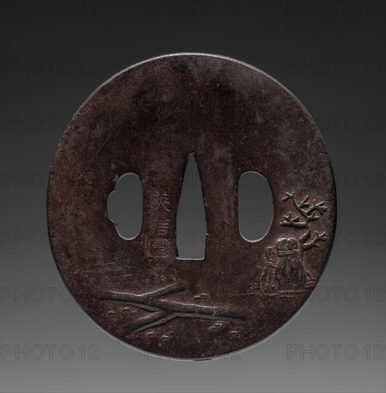 Sword Guard, mid 19th century. Japan, Omori School, Edo period (1615-1868). Iron; diameter: 7.5 cm (2 15/16 in.).