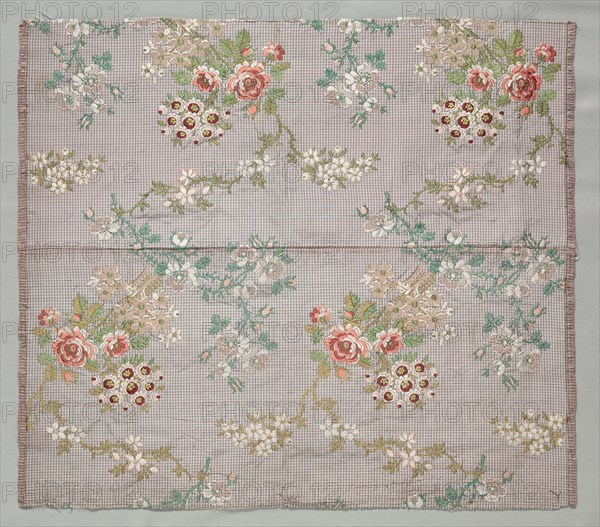 Brocade on Tabby, mid 1700s. France, mid-18th century, Period of Louis XV (1723-1774). Brocade on tabby; silk; overall: 43.5 x 49.5 cm (17 1/8 x 19 1/2 in.)