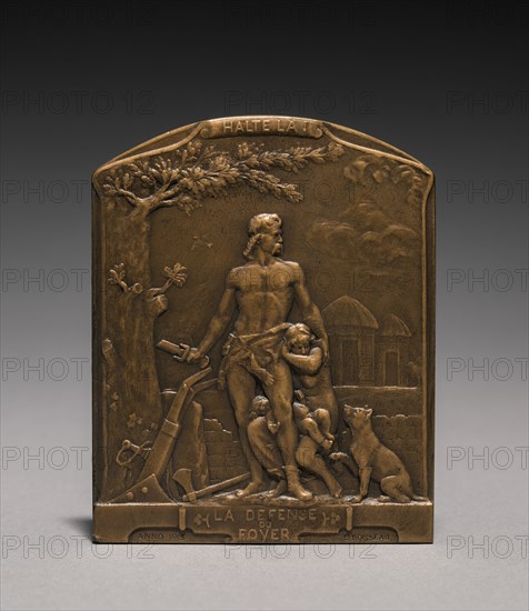 Medal (obverse), 1914-1918. Emile André Boisseau (French, 1842-1923). Bronze; overall: 7 x 5.8 cm (2 3/4 x 2 5/16 in.).