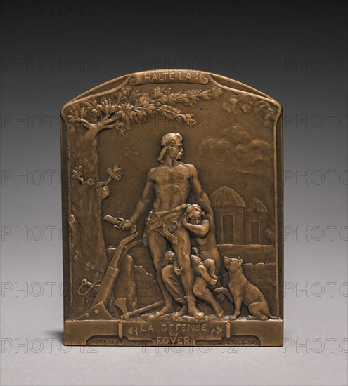 Medal (obverse), 1914-1918. Emile André Boisseau (French, 1842-1923). Bronze; overall: 7 x 5.8 cm (2 3/4 x 2 5/16 in.).