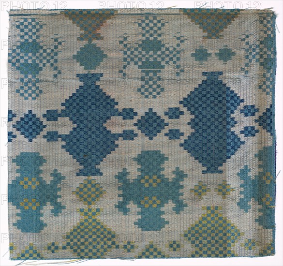 Fragment, 1800s. China, 19th century. Silk; overall: 18.5 x 18.5 cm (7 5/16 x 7 5/16 in.).