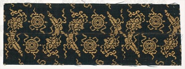 Textile Fragment, 1800s. Japan, 19th century. Silk, metallic thread; average: 16.5 x 5.8 cm (6 1/2 x 2 5/16 in.).