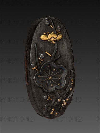 Kashira, 1700-1850. Japan, Tokugawa period. Shakudo; average: 3.9 x 1.8 cm (1 9/16 x 11/16 in.).