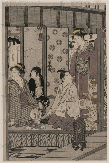 Morning Glory (from the series The Tale of Genji in Elegant Modern Dress), c. 1790. Chobunsai Eishi (Japanese, 1756-1829). Color woodblock print; sheet: 38.8 x 25.4 cm (15 1/4 x 10 in.).