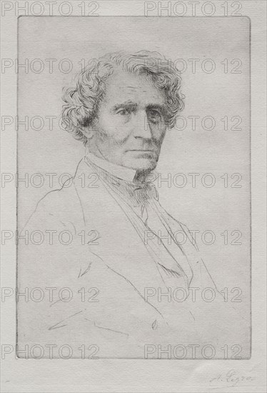 Hector Berlioz. Alphonse Legros (French, 1837-1911). Etching