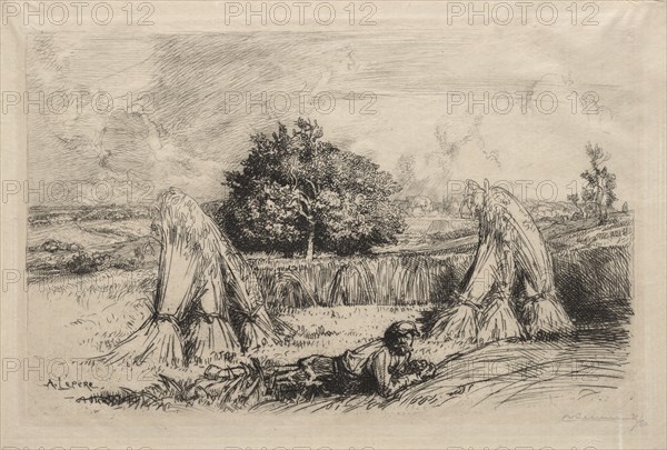 Javelles de Seigle, Crèvecoeur, 1915. Auguste Louis Lepère (French, 1849-1918). Etching