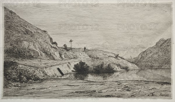 Banks of the Rhone, 1865. Adolphe Appian (French, 1818-1898). Etching; sheet: 14.9 x 26.1 cm (5 7/8 x 10 1/4 in.); plate: 14.5 x 25.7 cm (5 11/16 x 10 1/8 in.).