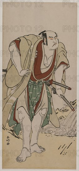 Otani Hiroji III as a Samurai Standing Beside a Stream, c. 1780. Katsukawa Shunko (Japanese, 1743-1812). Color woodblock print; sheet: 31.5 x 14 cm (12 3/8 x 5 1/2 in.).