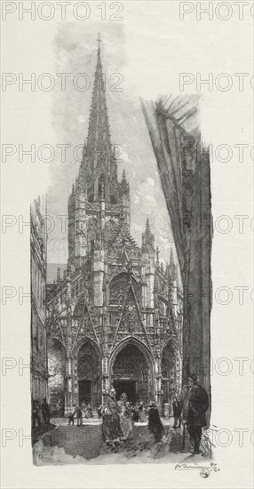 Rouen Illustré:  Eglise Saint Maclon, 1896. Auguste Louis Lepère (French, 1849-1918). Wood engraving