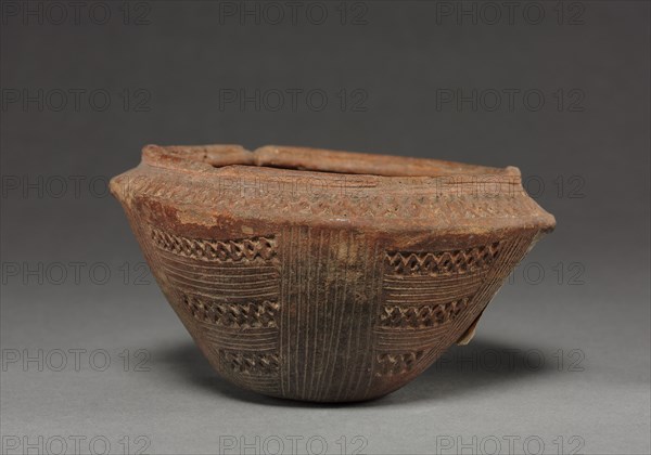 Jar, before 1550. Colombia, 15th-16th century. Red ware with incised patterns; overall: 7.5 x 14 cm (2 15/16 x 5 1/2 in.).