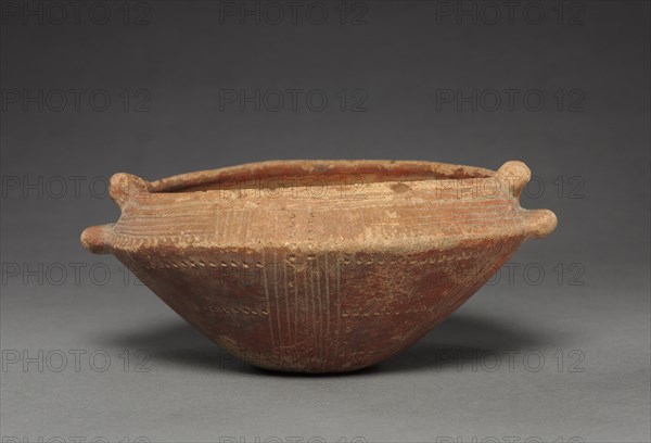 Jar, before 1550. Colombia, 15th-16th century. Red ware; diameter: 15.3 cm (6 in.); overall: 6.5 x 14.5 cm (2 9/16 x 5 11/16 in.).