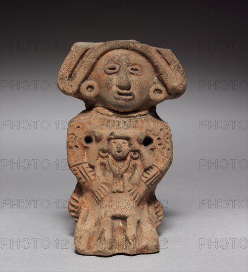 Figurine, 1325-1521. Mexico, Aztec. Pottery; overall: 8.4 cm (3 5/16 in.).
