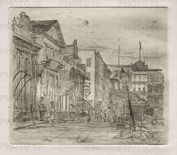 Southwest Corner, Public Square, Cleveland, 1878. Otto H. Bacher (American, 1856-1909). Etching