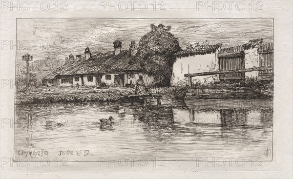 Lustheim, 1879. Otto H. Bacher (American, 1856-1909). Etching